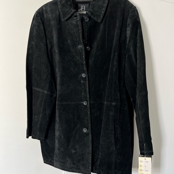 Bernardo | black suede coat - XL - Picture 3 of 8